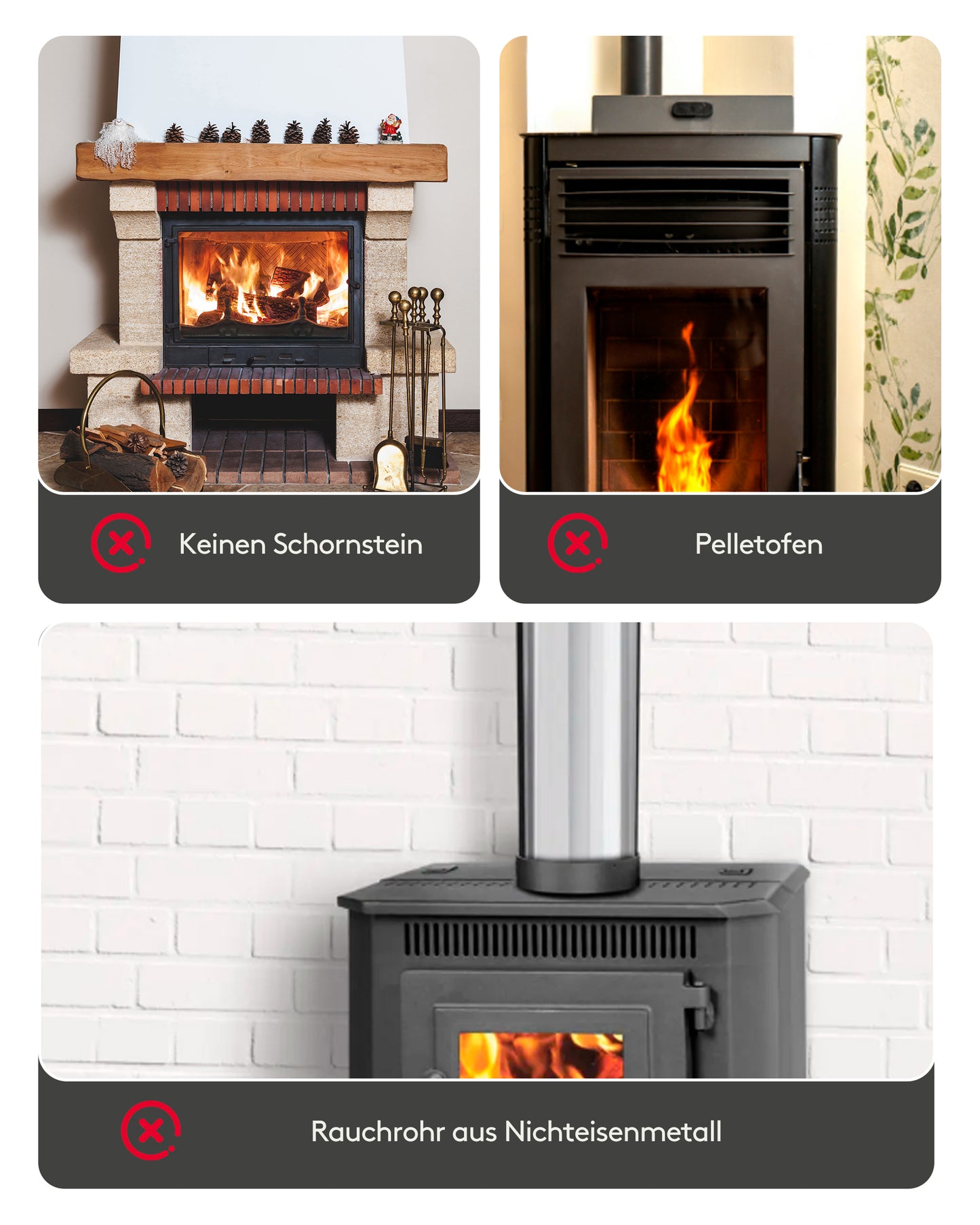 TITECK 6-Blades Wood Stove Fan with Magnet