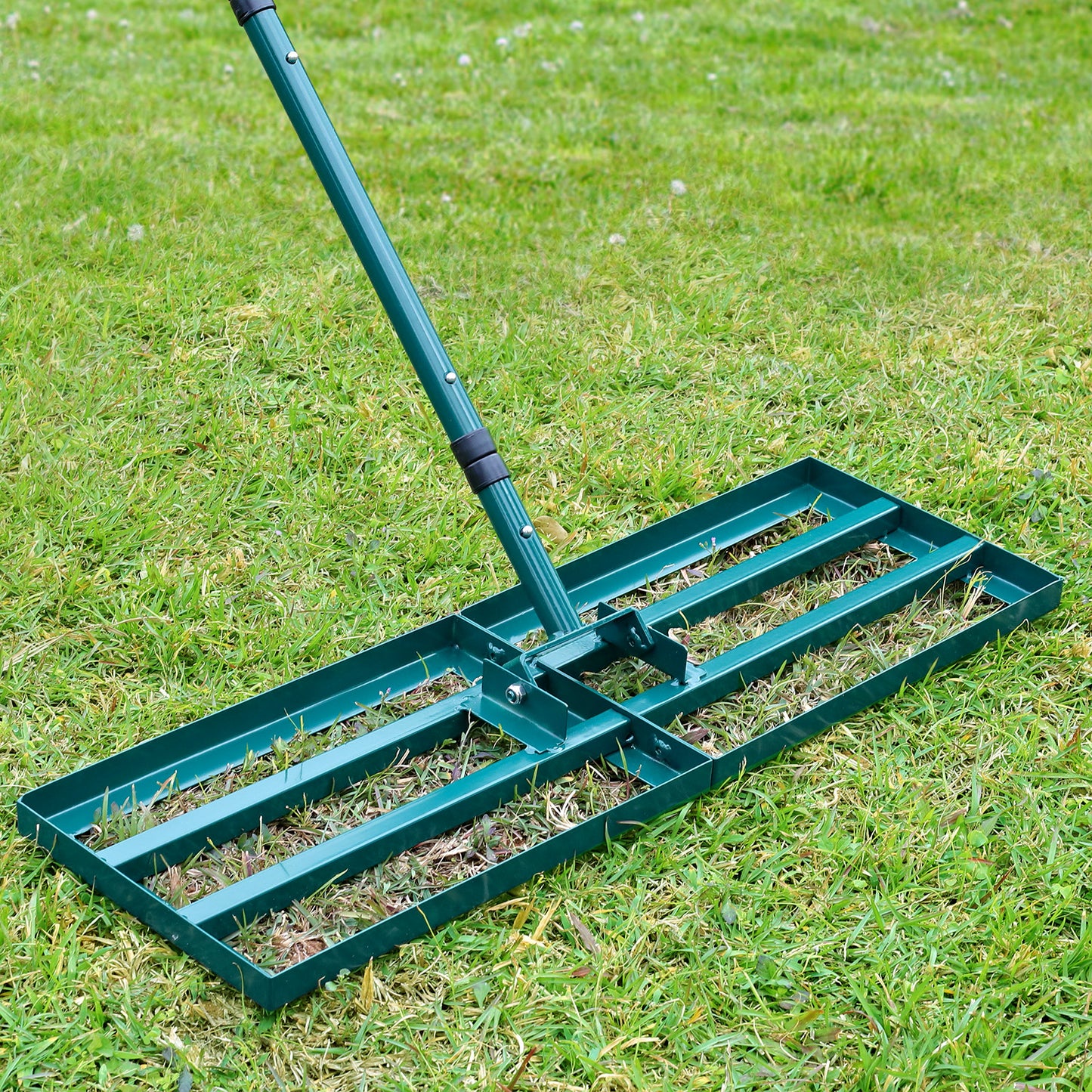 TITECK Lawn Leveling Rake with Adjustable Steel Handle