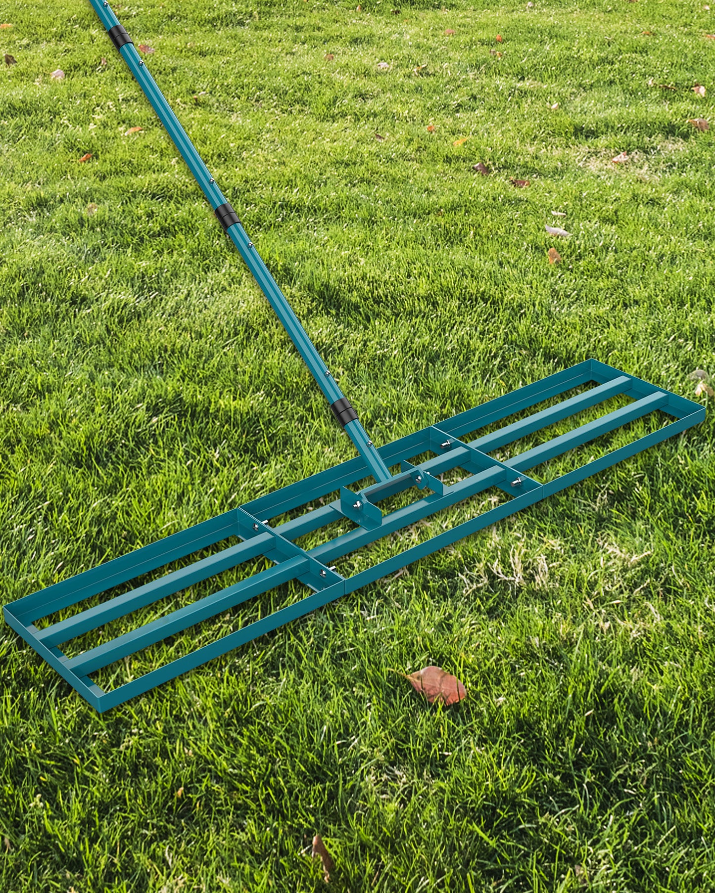 TITECK Lawn Leveling Rake with Adjustable Steel Handle