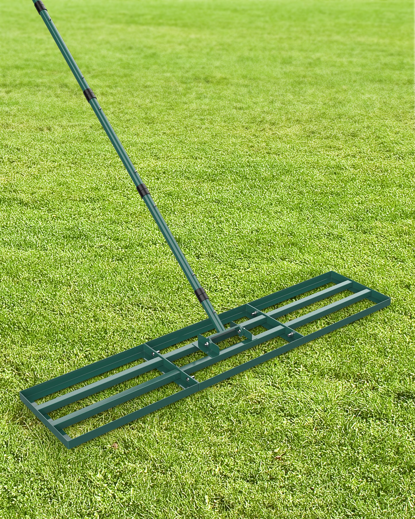 TITECK Lawn Leveling Rake with Adjustable Steel Handle