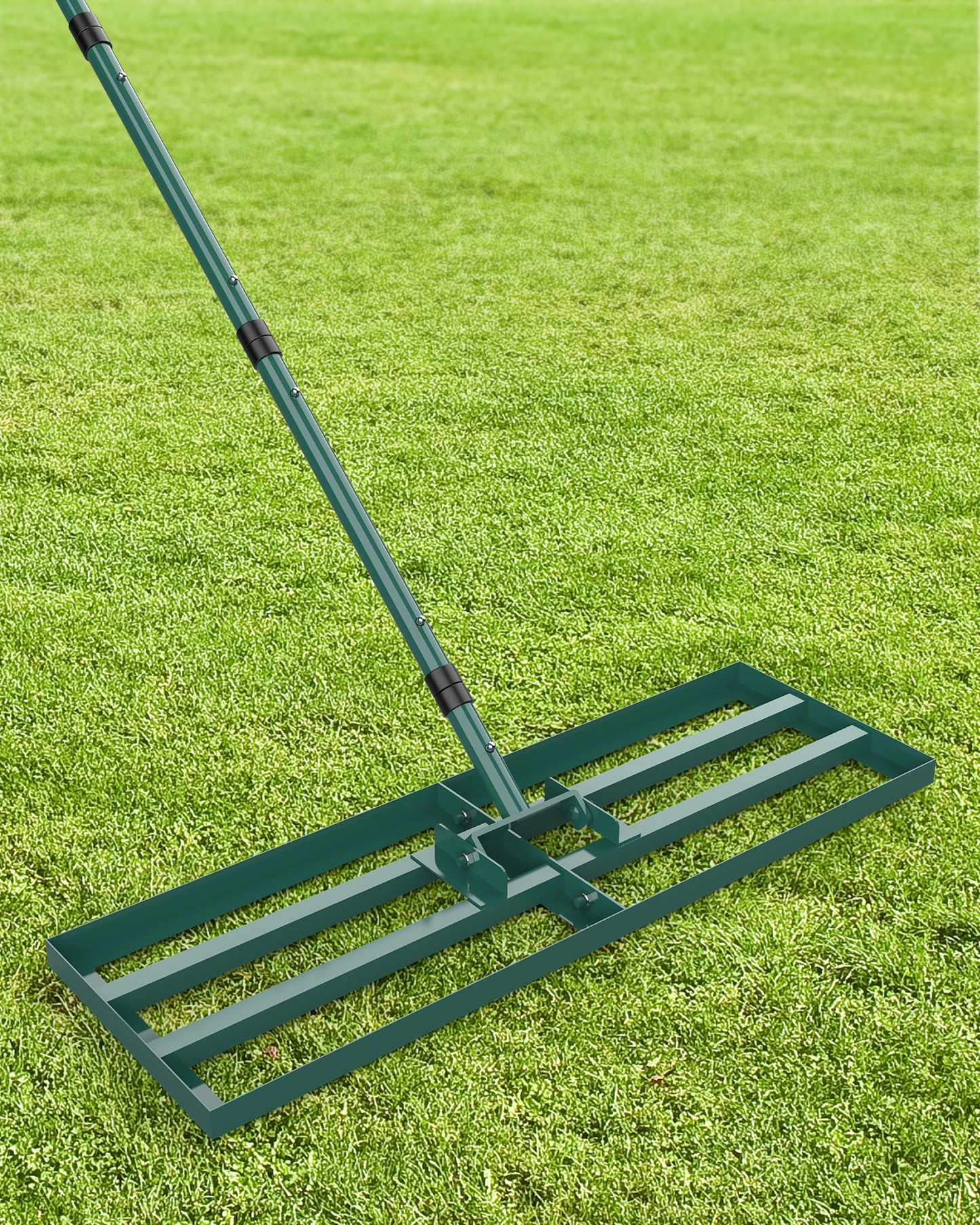 TITECK Lawn Leveling Rake with Adjustable Steel Handle