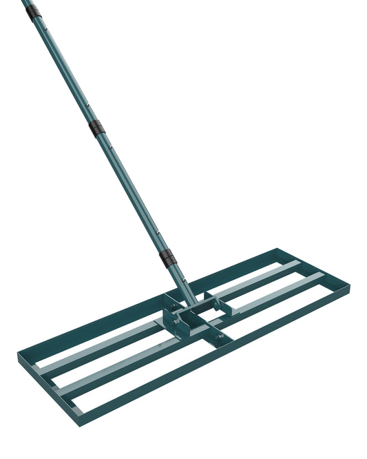 TITECK Lawn Leveling Rake with Adjustable Steel Handle